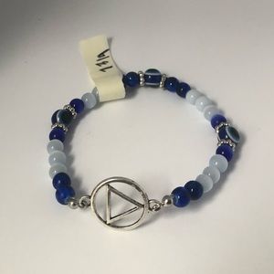 All seeing eye AA prayer bracelet